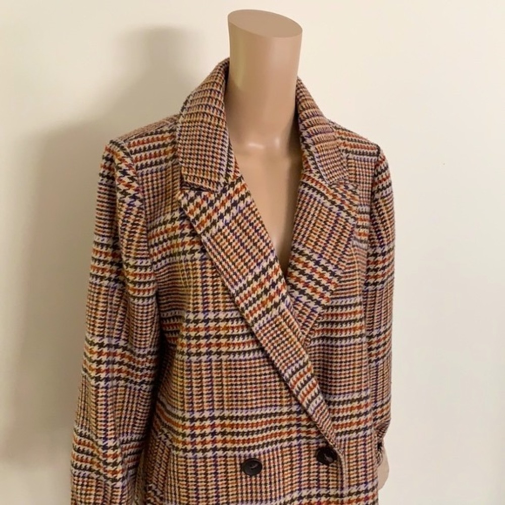 GLASSONS | The Button Front Check Coat - Picture 3 of 7